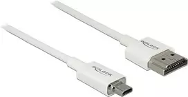 HDMI kabelis DeLOCK 85148 0,5 m Tipo A į Tipo D baltas