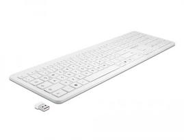Belaidė klaviatūra DeLOCK 12014 RF Wireless QWERTZ vokiška balta