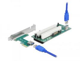 DeLOCK Riser kortelė PCI Express x1 į 2 x PCI 32 bitų lizdus su 60 cm laidu