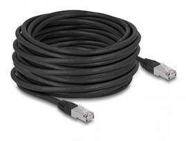 DeLOCK RJ45 Cat.6A S/FTP tinklo kabelis 15m juodas