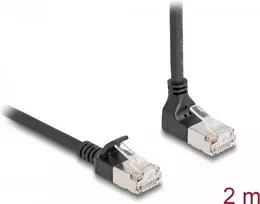 Tinklo kabelis DeLOCK RJ45 Cat.6A 2m Juodas