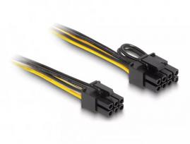 DeLOCK 83004 vidinis maitinimo laidas 0.5 m PCI-E 6-pin į 2 x 6+2 pin