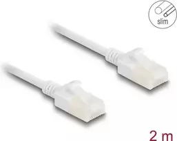 Tinklo kabelis DeLOCK RJ45 Cat.6A kištukas-kištukas 2 m baltas