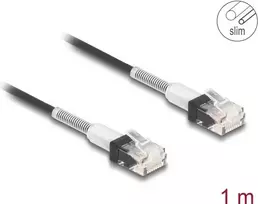 DeLOCK RJ45 Cat.6A UTP plonas tinklo kabelis 1 m juodas