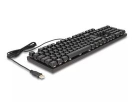 DeLOCK 12115 Gaming klaviatūra USB QWERTZ vokiškas juodas mechaninis RGB