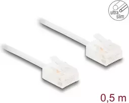 DeLOCK RJ45 Cat.6 UTP tinklo kabelis 0,5 m baltas