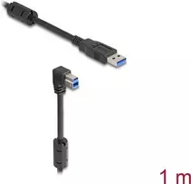 DeLOCK USB kabelis Type-A lizdas į Type-B kištuką 90° žemyn 1 m