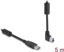 DeLOCK USB laidas Type-A kištukas į Type-B kištuką 90° į viršų lenktas 5 m