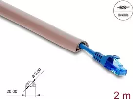Kabelių mova DELOCK 20762 PVC ruda 1 vnt apsauginė kabelių mova