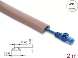 Kabelių mova DELOCK 20763 PVC Ruda 1 vnt