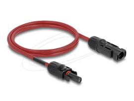 Laidas DELOCK 90972 DL4 saulės jungtis kištukas-lizdas 4 mm² 1 m raudonas/juodas 1000 V DC
