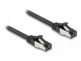 DeLOCK RJ45 plokščias jungiamasis kabelis Cat.8.1 2 m juodas