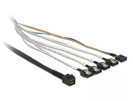 Laidas DeLOCK 0,5 m SFF-8643 / 4 x SATA 7p
