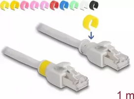 Tinklo kabelis DeLOCK RJ45 Cat.6A S/FTP 1 m Pilka