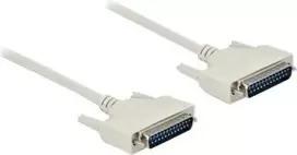 DeLOCK 86908 Serijinis kabelis smėlio spalvos 0,5 m D-Sub 25 kontaktų