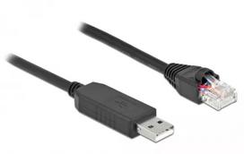 DeLOCK 64161 USB 2.0 Type-A į RS-232 RJ45 serijinis kabelis 2 m juodas