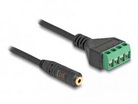Garso laidas DeLOCK 66295 0,2 m 2,5 mm lizdas terminalas juoda žalia