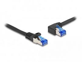 Tinklo kabelis DeLOCK RJ45 Cat.6A S/FTP 1m Juodas
