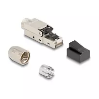 DeLOCK RJ45 kištukas lauko montavimui Cat.6A su kabelio įvadu ir dulkių dangteliu