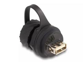DeLOCK USB 2.0 jungtis Type-B moteriška į Type-A moterišką IP68 juoda