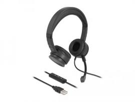 Ausinės DeLOCK USB stereo ausinės su laido nuotolinio valdymo pulteliu