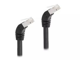 DeLOCK RJ45 tinklo kabelis Cat.6A S/FTP 45° žemyn kampu 3 m juodas