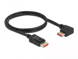 DisplayPort kabelis DeLOCK 8K 60 Hz 1 m vyriškas į vyrišką 90° kampu