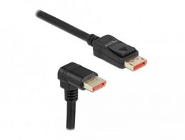 DisplayPort kabelis DeLOCK 8K 60 Hz 1 m tiesus kištukas į žemyn nukreiptą 90° kištuką