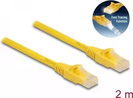 DeLOCK RJ45 kabelis Cat.6A U/UTP 2m geltonas
