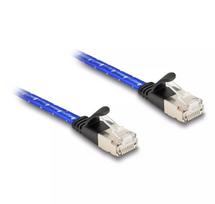 DeLOCK RJ45 plokščias kabelis Cat.6A 5 m mėlynas