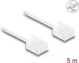 Tinklo kabelis DeLOCK RJ45 Cat.6 UTP Ultra Slim 5m baltas