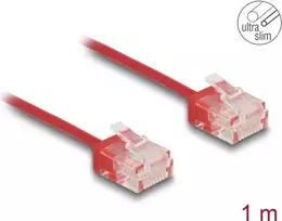 DeLOCK RJ45 Cat.6 UTP Ultra Slim tinklo kabelis 1m raudonas