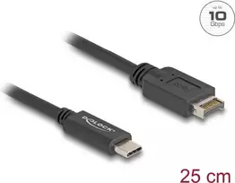 DeLOCK USB laidas USB Type-E Key A 20 kontaktų kištukas į USB Type-C kištuką 25 cm