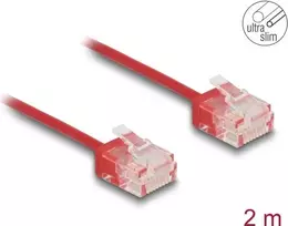 Tinklo kabelis DeLOCK RJ45 Cat.6 UTP 2 m Raudonas