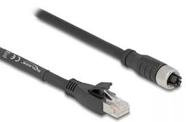 Tinklo kabelis DeLOCK 80591 M12 – RJ-45 Cat5e 3 m juodas