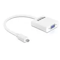 Vaizdo kabelio adapteris DeLOCK 65347 VGA D-Sub į HDMI Type D Micro baltas