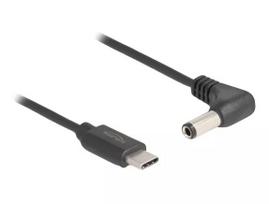DeLOCK 85399 maitinimo laidas USB C – 5,5 x 2,5 mm, 1,5 m, juodas