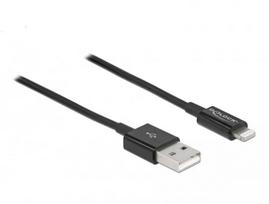 USB duomenų ir įkrovimo kabelis DeLOCK 83002 1 m juodas