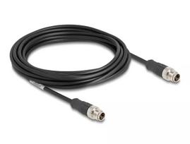 Tinklo kabelis DeLOCK M12 X-koduotas 8 kontaktų vyriškas į vyrą Cat5e 5 m juodas