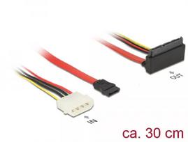 SATA kabelis DeLOCK 85514 0,3 m 1x Molex 4 kontaktų 1x SATA 22 kontaktų 1x SATA 7 kontaktų