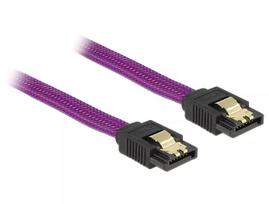 SATA kabelis DeLOCK 83692 1 m SATA 7 kontaktų violetinis