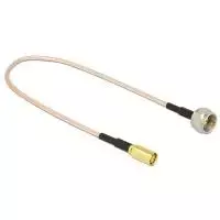 Koaksialinis kabelis DeLOCK 0,25 m F/SMB RG-316 juodas