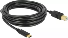 USB laidas DeLOCK 83667 USB 2.0 4 m USB C USB B juodas