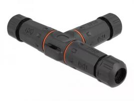 Delock 86919 lauko kabelių jungtis, T formos, 5 kontaktų, IP68, varžtinė, juoda