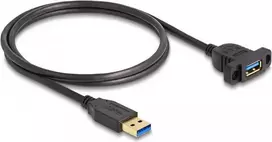 DeLOCK SuperSpeed USB 5Gbps kabelis USB Type-A kištukas į lizdą 1 m juodas
