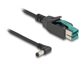 DeLOCK PoweredUSB kabelis 12 V į DC 5,5 x 2,5 mm kampinis vyriškas 2 m