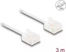 DeLOCK RJ45 Cat.6 UTP Ultra Slim 3m baltas tinklo kabelis