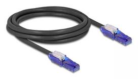 Tinklo kabelis DeLOCK 80927 RJ-45 Cat6 2 m juoda violetinė