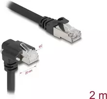 DeLOCK tinklo kabelis juodas 2 m Cat6 SF/UTP RJ-45