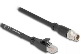 DeLOCK 80577 M12 – RJ-45 kabelis Cat5e 1 m juodas
